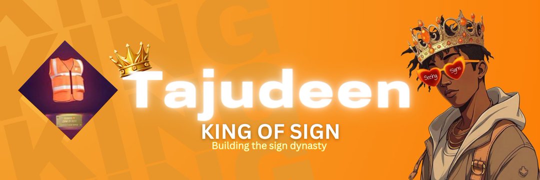 lyrax0X's tweet image. Witness the rise of a visionary! Tajudeen, the King of Sign, is building an impactful design legacy. Follow @Tajudeen_10 for innovative insights into the world of signage. #SignageDesign #VisualCommunication #Branding #DesignInspiration