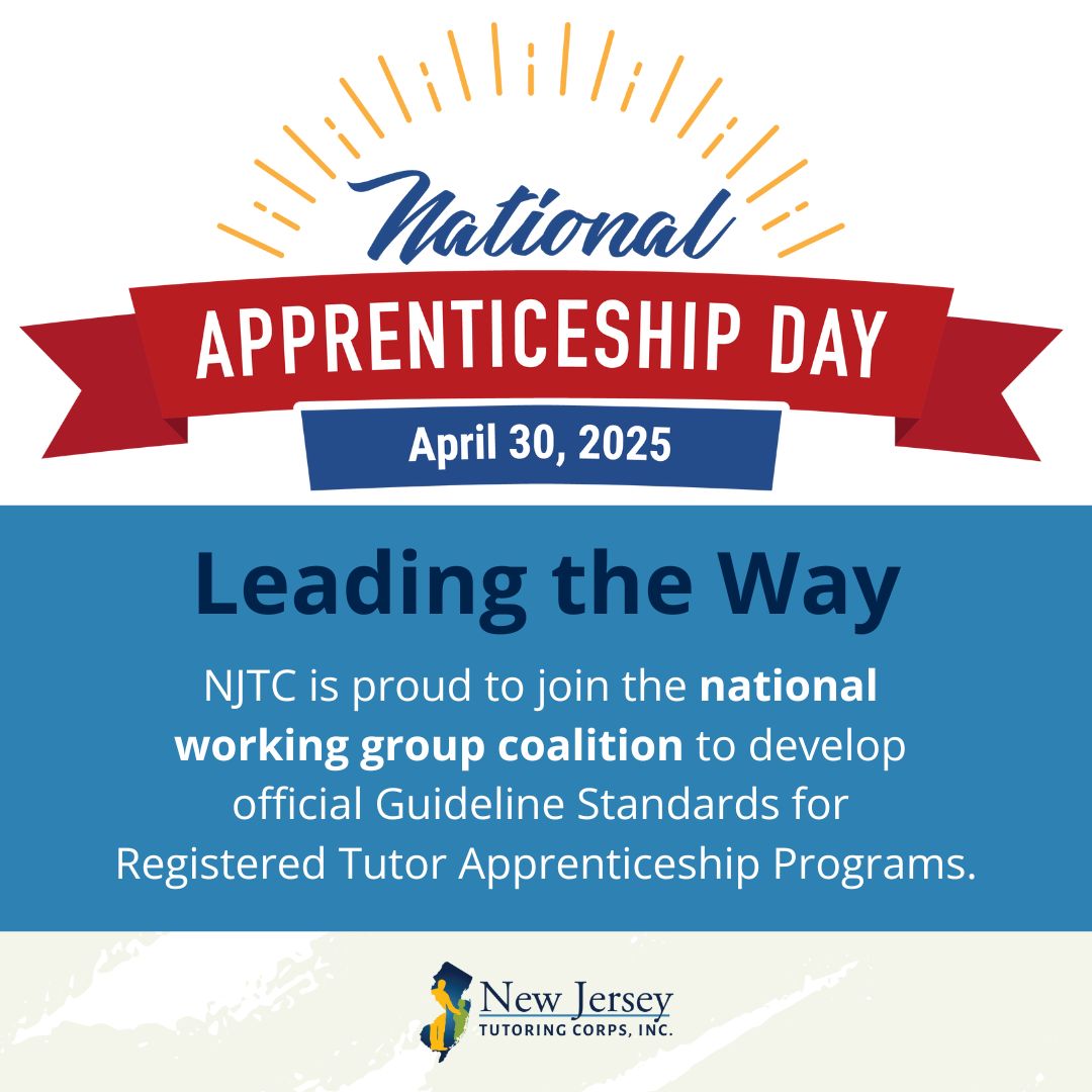 NJ Tutoring Corps Inc (@corps_nj) on Twitter photo We're proud to announce that NJTC is joining a national working group alongside top leaders in tutoring to help develop National Guideline Standards for Registered Tutor Apprenticeship Programs.
Learn more about this groundbreaking collaboration: njtutoringcorps.org/our-news
<a href="/USDOL/">U.S. Department of Labor</a> We're proud to announce that NJTC is joining a national working group alongside top leaders in tutoring to help develop National Guideline Standards for Registered Tutor Apprenticeship Programs.
Learn more about this groundbreaking collaboration: njtutoringcorps.org/our-news
<a href="/USDOL/">U.S. Department of Labor</a>