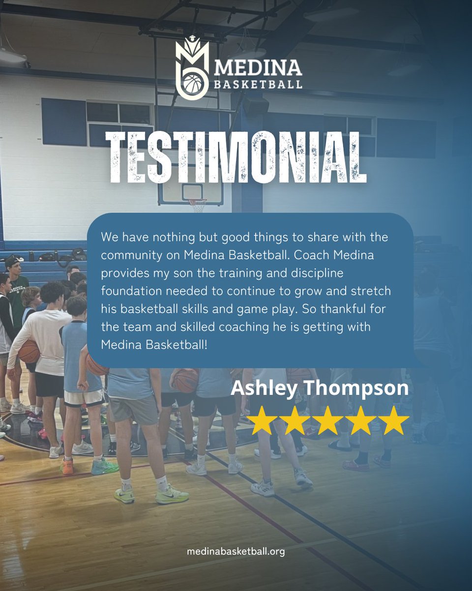 Appreciate all the love from our players and parents. Your words keep us going!

#medinabasketball #wednesdaywins #clientlove