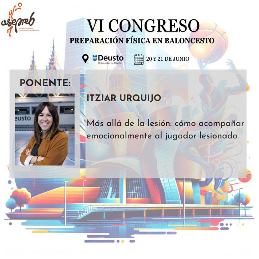 ¡Os presentamos a Itziar Urquijo!

🏀Inscripciones abiertas para el VI Congreso ASEPREB, “PREPARACIÓN FISICA EN EL BALONCESTO”