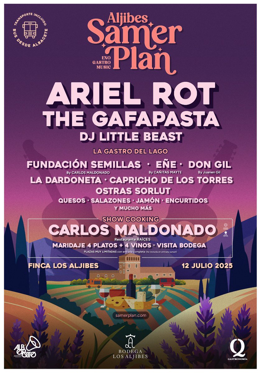 Planazo para este verano en Finca Los Aljibes 🍷🌮🎶🎸

samerplan.com