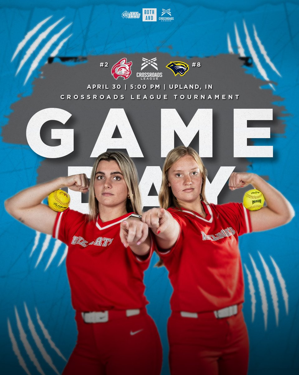 Indiana Wesleyan University Wildcats (@iwuwildcats) on Twitter photo π₯ GAME DAY π₯
<a href="/IndWesSoftball/">IWU Softball</a> takes on Spring Arbor in their first matchup of the Crossroads League Tournament! πΌ
π Spring Arbor University
β° 5:00 PM
π Gudakunst Field | Upland, Ind.
π Live stats and video are available at IWUWildcats.com
#BothAnd π₯ GAME DAY π₯
<a href="/IndWesSoftball/">IWU Softball</a> takes on Spring Arbor in their first matchup of the Crossroads League Tournament! πΌ
π Spring Arbor University
β° 5:00 PM
π Gudakunst Field | Upland, Ind.
π Live stats and video are available at IWUWildcats.com
#BothAnd
