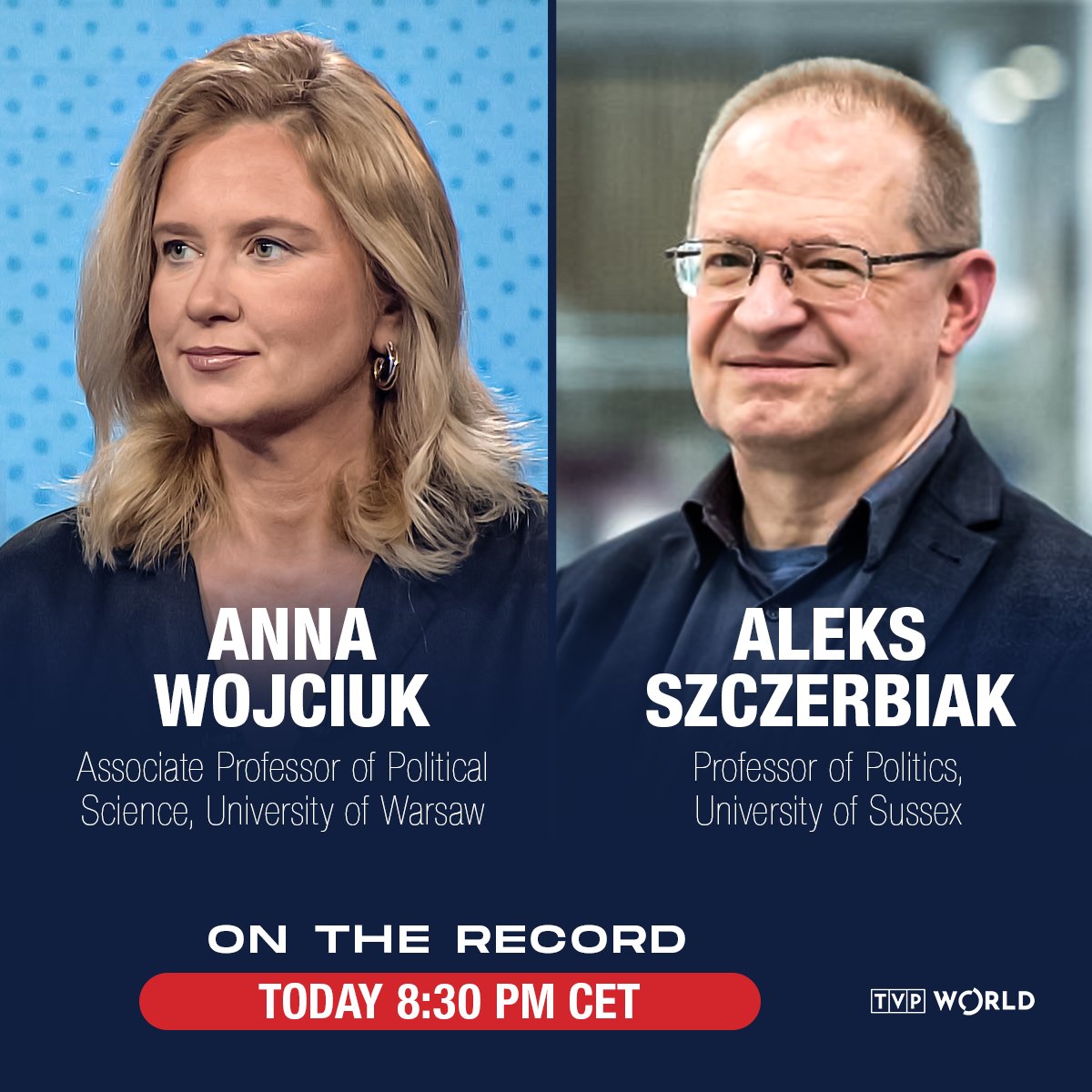 TVP World (@tvpworld_com) on Twitter photo In this episode of On the Record, <a href="/dahmenaaron/">Aaron Dahmen</a> speaks with <a href="/AleksSzczerbiak/">Aleks Szczerbiak</a> and <a href="/awojciuk/">Anna Wojciuk</a> about the deeper conservative forces shaping politics across Europe - just weeks before the Polish presidential election. In this episode of On the Record, <a href="/dahmenaaron/">Aaron Dahmen</a> speaks with <a href="/AleksSzczerbiak/">Aleks Szczerbiak</a> and <a href="/awojciuk/">Anna Wojciuk</a> about the deeper conservative forces shaping politics across Europe - just weeks before the Polish presidential election.