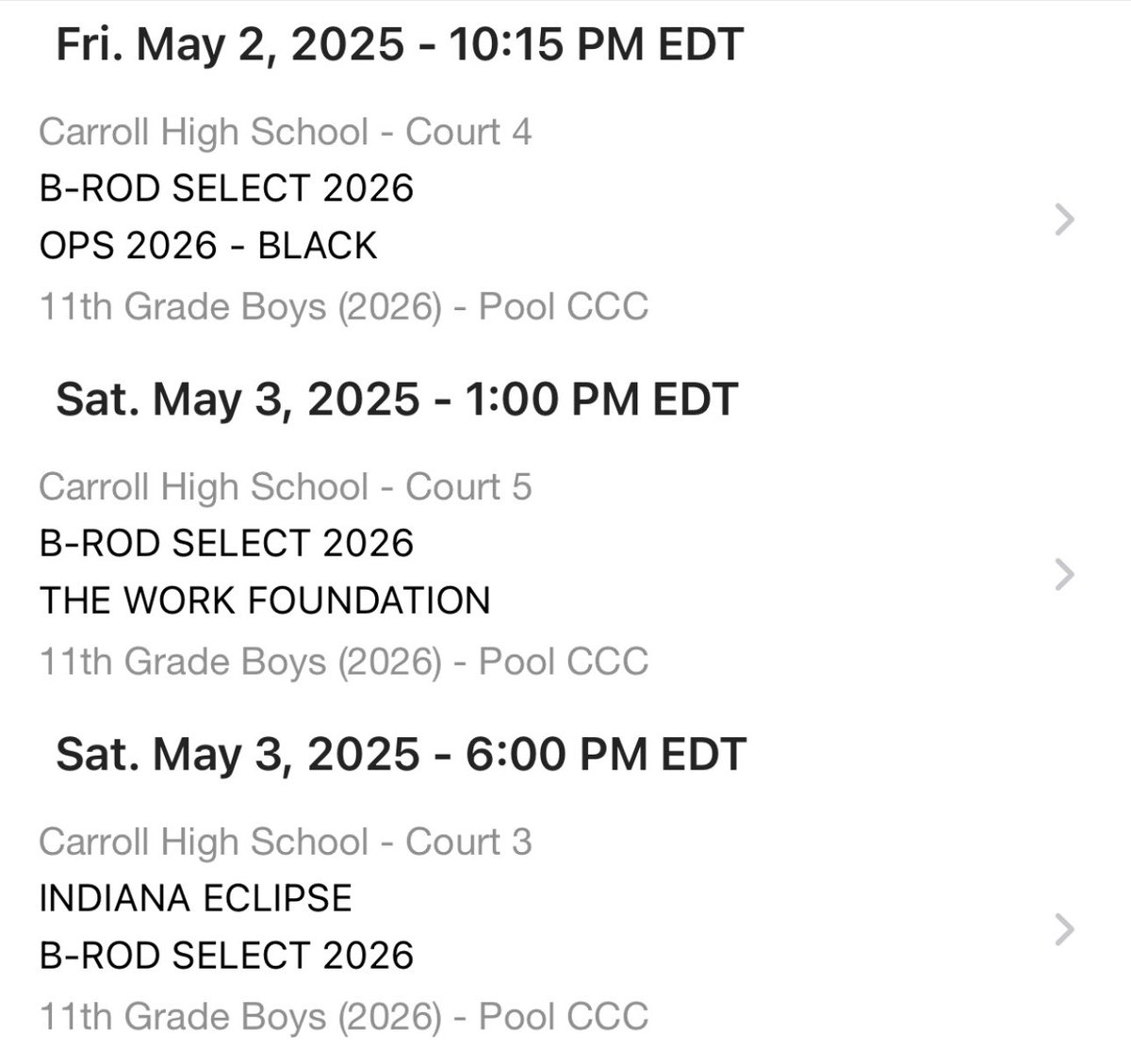 2026’s are all set for pool play this weekend in Fort Wayne, IN. These boys will look to compete and get after it this weekend at the Bill Hensley! Time to work, boys! College coaches tap in!🫡