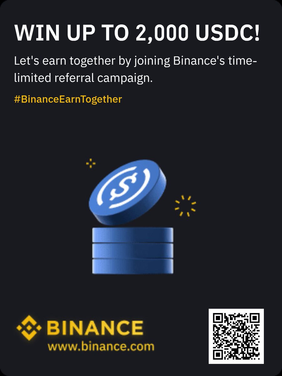 Join quickly and take advantage of this offer. #Binance
#BinanceEarnTogether
binance.com/referral/earn-…