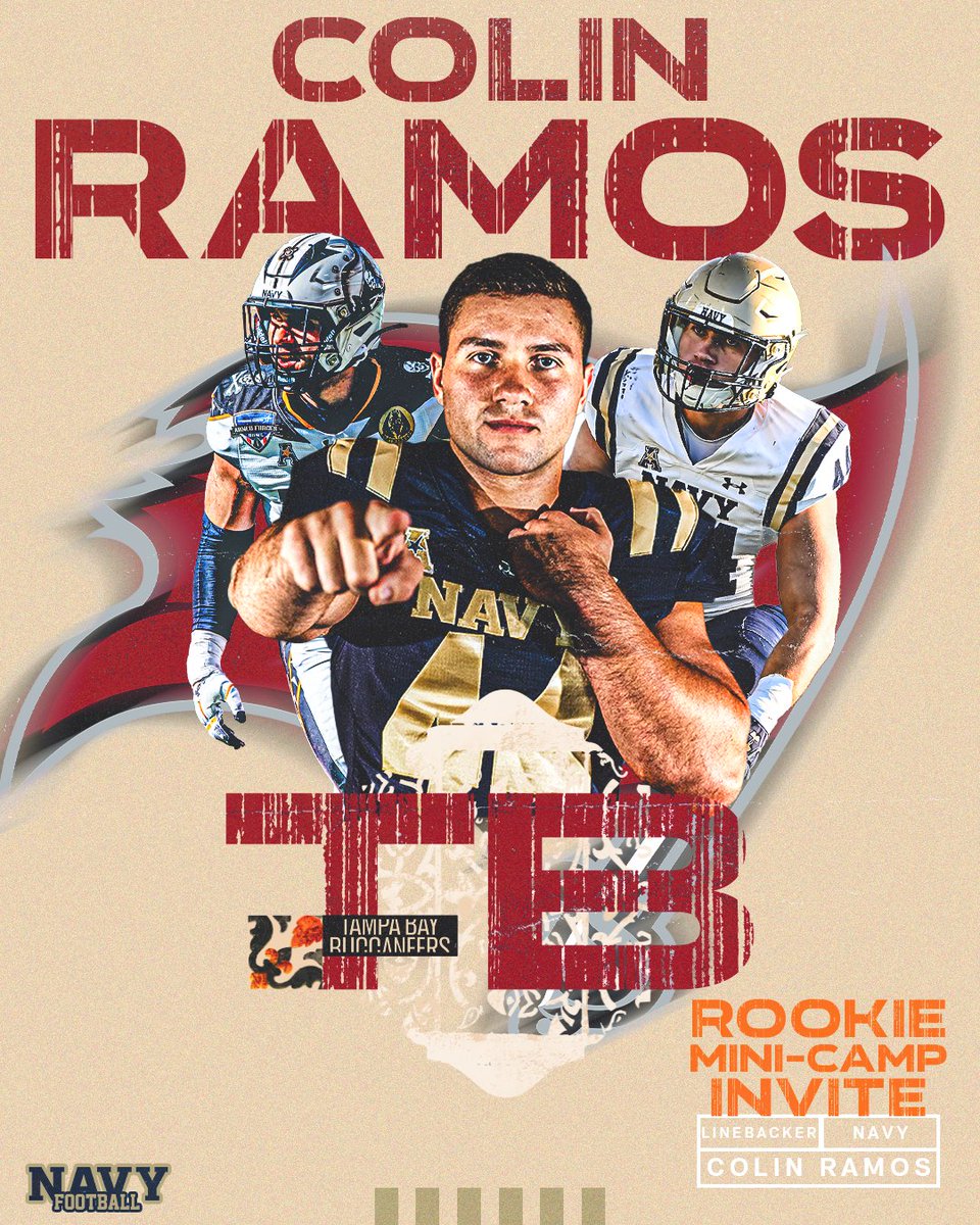 Navy Football (@navyfb) on Twitter photo .<a href="/ColinRamos9/">Colin Ramos</a> has been invited to <a href="/Buccaneers/">Tampa Bay Buccaneers</a> Rookie Mini-Camp!
Congrats Colin!
#GoNavy | #RollGoats .<a href="/ColinRamos9/">Colin Ramos</a> has been invited to <a href="/Buccaneers/">Tampa Bay Buccaneers</a> Rookie Mini-Camp!
Congrats Colin!
#GoNavy | #RollGoats