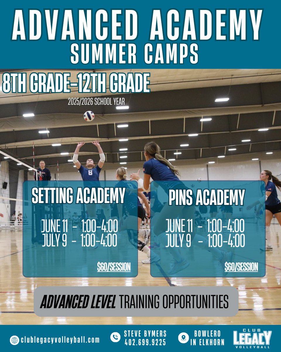 Summer is here ☀️ 

"Advanced level" training camps combine high-level drills with advanced play. Spots are limited! As always, click the links in the bio to sign up!