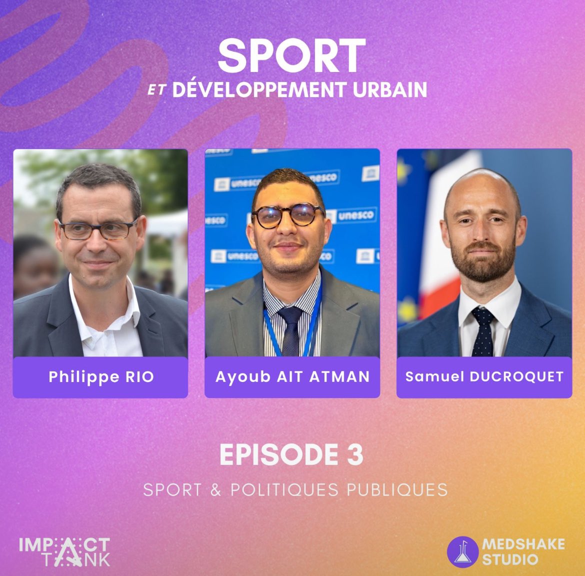 J’ai eu le plaisir de contribuer à l’épisode du podcast Sport &amp; Développement Urbain produit par <a href="/ImpactTank/">IMPACT TANK</a> , consacré au thème Sport &amp; Politiques Publiques, aux côtés de M. <a href="/DucroquetSamuel/">Samuel Ducroquet</a> , et de M. Philippe Rio, Maire de la Ville de Grigny.
Enjoy: podcast.ausha.co/cheminements/s…