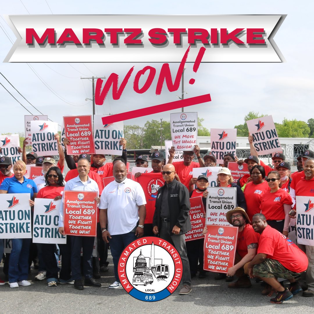 ATULocal689's tweet image. 🚨📢After a powerful 6 days on the line, ATU 689 members at Martz Gold Line have won our strike! 🚨