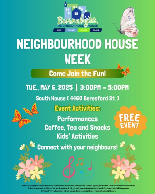 Come by BNH south house next Tuesday to enjoy coffee, tea ☕️, and treats 🍪 while discovering our amazing programs and services!

Bring your friends and family to connect, learn more about what we do, and celebrate the spirit of community. We can't wait to see you there! 👋