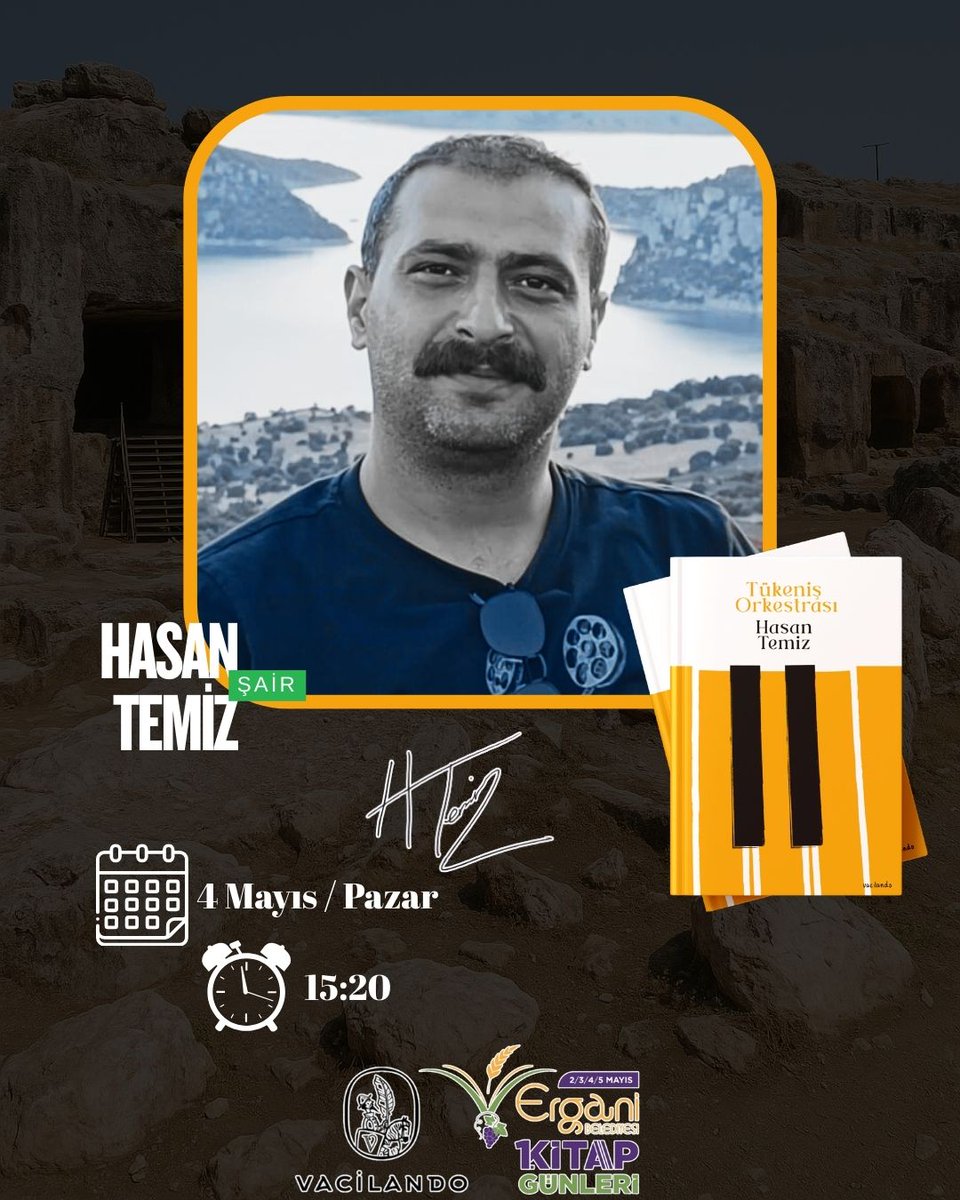 4 Mayıs Pazar, saat 15.20'de Ergani Kitap Günleri kapsamında Yenişehir Park Orman'da olacağım. Beklerim ☘️