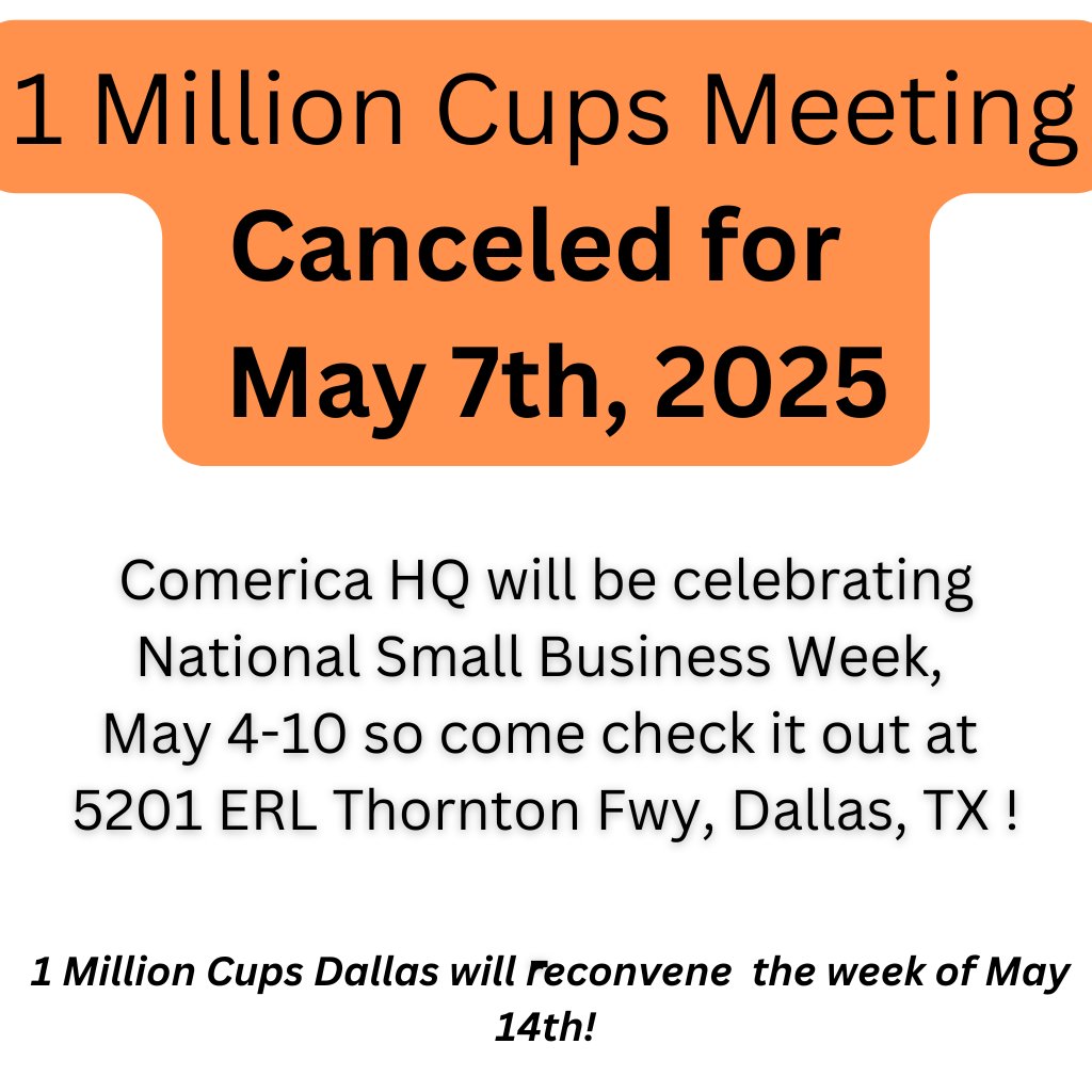 1 Million Cups Dallas (@1millioncupsdal) on Twitter photo 