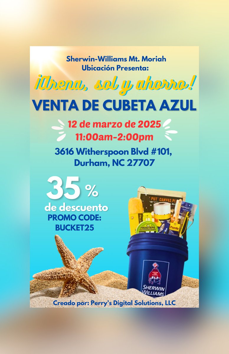 psdigitsolution's tweet photo. Looking to connect with your varied customer base? At PDS, we design flyers in various languages. Reach out today!

Thanks to Sherwin Williams Mt. Moriah in Durham, NC for allowing us to create their flyer! 

#perrysdigitalsolutions #techtrends #flyer #diversity #sherwinwilliams https://t.co/u51ssiurUz