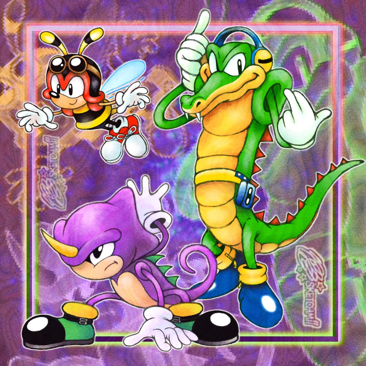 🟠🟣🟢✨Classic Chaotix✨🟢🟣🟠 It's been awhile since I last drew