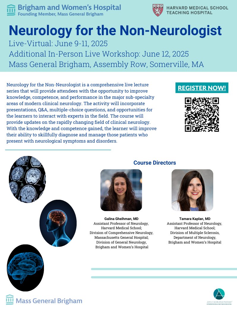 Mass General Brigham Professional Development (@massgenbrighcpd) on Twitter photo 'Neurology for the Non-Neurologist' was founded by Dr. Marty Samuels 30+ years ago; help us continue his legacy by registering for this course today!
cpdlearn.massgeneralbrigham.org/course/neurolo…
#primarycare #internalmedicine #familymedicine
<a href="/BWHNeurology/">Brigham and Women's Neurology</a> <a href="/BWHNeurosurgery/">Brigham and Women's Neurosurgery</a> 'Neurology for the Non-Neurologist' was founded by Dr. Marty Samuels 30+ years ago; help us continue his legacy by registering for this course today!
cpdlearn.massgeneralbrigham.org/course/neurolo…
#primarycare #internalmedicine #familymedicine
<a href="/BWHNeurology/">Brigham and Women's Neurology</a> <a href="/BWHNeurosurgery/">Brigham and Women's Neurosurgery</a>