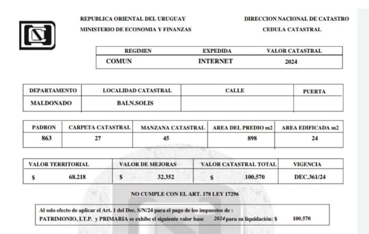 Caso Rodrigo ARIM.
Lo ocurrido con el Director de la OPP y ex Rector de la Udelar no es distinto a lo ocurrido con la ex Ministra de Vivienda. 
Según cédula catastral, el padrón 863 del Balneario Solís, la propiedad de Arim tiene 24 m2, el metraje construido que figura en la base