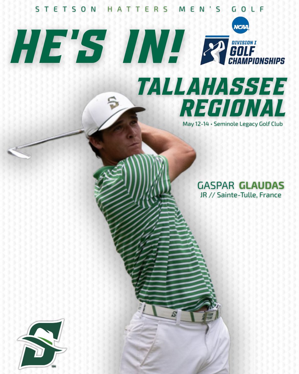 Teeing it up in Tally! Glaudas is in!  

#GoHatters | <a href="/StetsonGolf/">Stetson Golf</a>