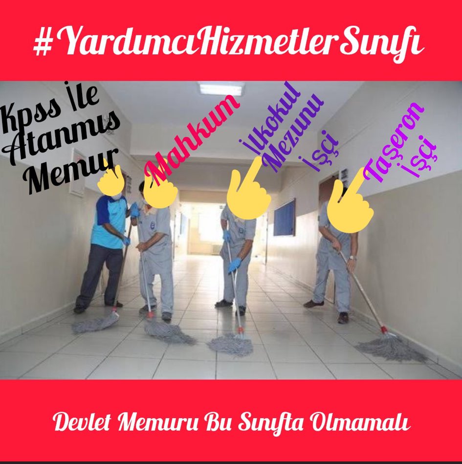 #YHSKöleDeğilMemur
#YardımcıHizmetlerSınıfı