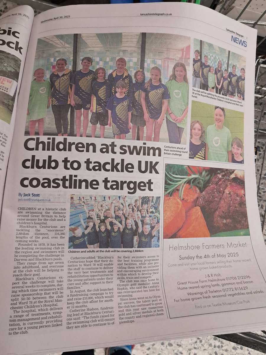 Blackburn Centurions Fundraising (@b_c_fundraising) on Twitter photo Front page and a lovely write up in the <a href="/lancstelegraph/">Lancashire Telegraph</a> sharing our story πππ <a href="/MFT_Charity/">Manchester Foundation Trust Charity</a> <a href="/BBurncenturions/">Blackburn centurions</a> Front page and a lovely write up in the <a href="/lancstelegraph/">Lancashire Telegraph</a> sharing our story πππ <a href="/MFT_Charity/">Manchester Foundation Trust Charity</a> <a href="/BBurncenturions/">Blackburn centurions</a>
