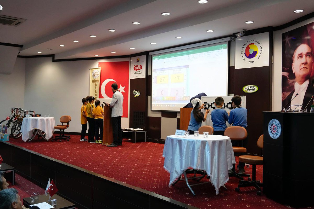 Nizip Bilim ve Sanat Merkezi tarafından, merhum öğretmen Mehmet Karahan anısına düzenlenen “Matematik ve Zeka Oyunları Bilgi Yarışması”nın finali ve ödül töreni, 29 Nisan 2025 Pazartesi günü Nizip Ticaret Odası ev sahipliğinde gerçekleştirildi.

Etkinliğe; öğretmenler, okul