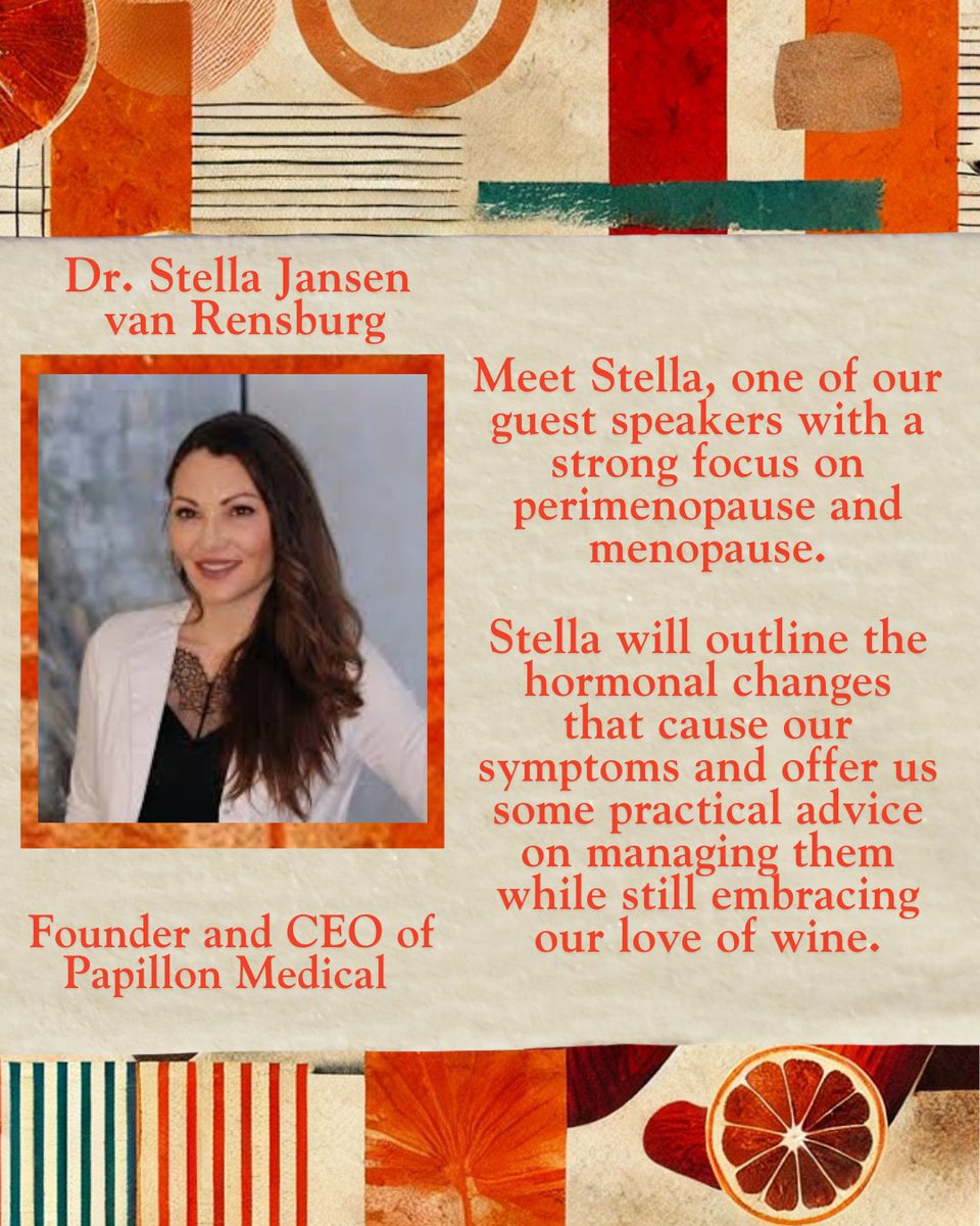 MAY 5 — Join us at <a href="/vinestylesyyc/">Vine Styles</a> for Healthy Ageing for Women: Finding the Wine/Live Balance!  

Featuring: Jacquie Strom and Dr. Stella Jensen van Rensburg   <a href="/vinestylesyyc/">Vine Styles</a> is donating $25 from each ticket + 10% of sales

Sponsored by: @peasant_cheese <a href="/winealliance/">Wine Alliance</a> @scobevco