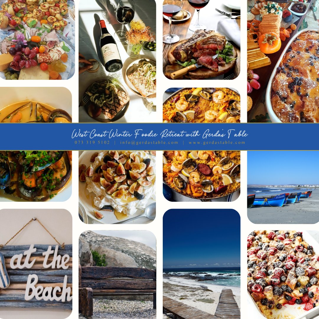 ❄️🍽️ Experience winter magic at Gerda’s Table on the West Coast! Enjoy crafted meals by Private Chef Gerda and create unforgettable moments with friends and family. Book your cosy foodie retreat today!

📞 073 319 5102
#GerdasTable #WinterFoodieRetreat