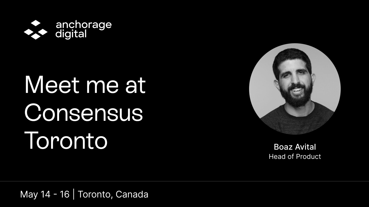 Boaz Avital ⚓ (@bx) on Twitter photo We'll be out in full force at <a href="/consensus2025/">#Consensus2025</a> this month. Planning for a great panel on liquidity in staked ETFs and hoping to chat with folks looking for more innovation out of their custodians. We are building nonstop here at <a href="/Anchorage/">Anchorage Digital ⚓</a>, would love to hear what you think we We'll be out in full force at <a href="/consensus2025/">#Consensus2025</a> this month. Planning for a great panel on liquidity in staked ETFs and hoping to chat with folks looking for more innovation out of their custodians. We are building nonstop here at <a href="/Anchorage/">Anchorage Digital ⚓</a>, would love to hear what you think we
