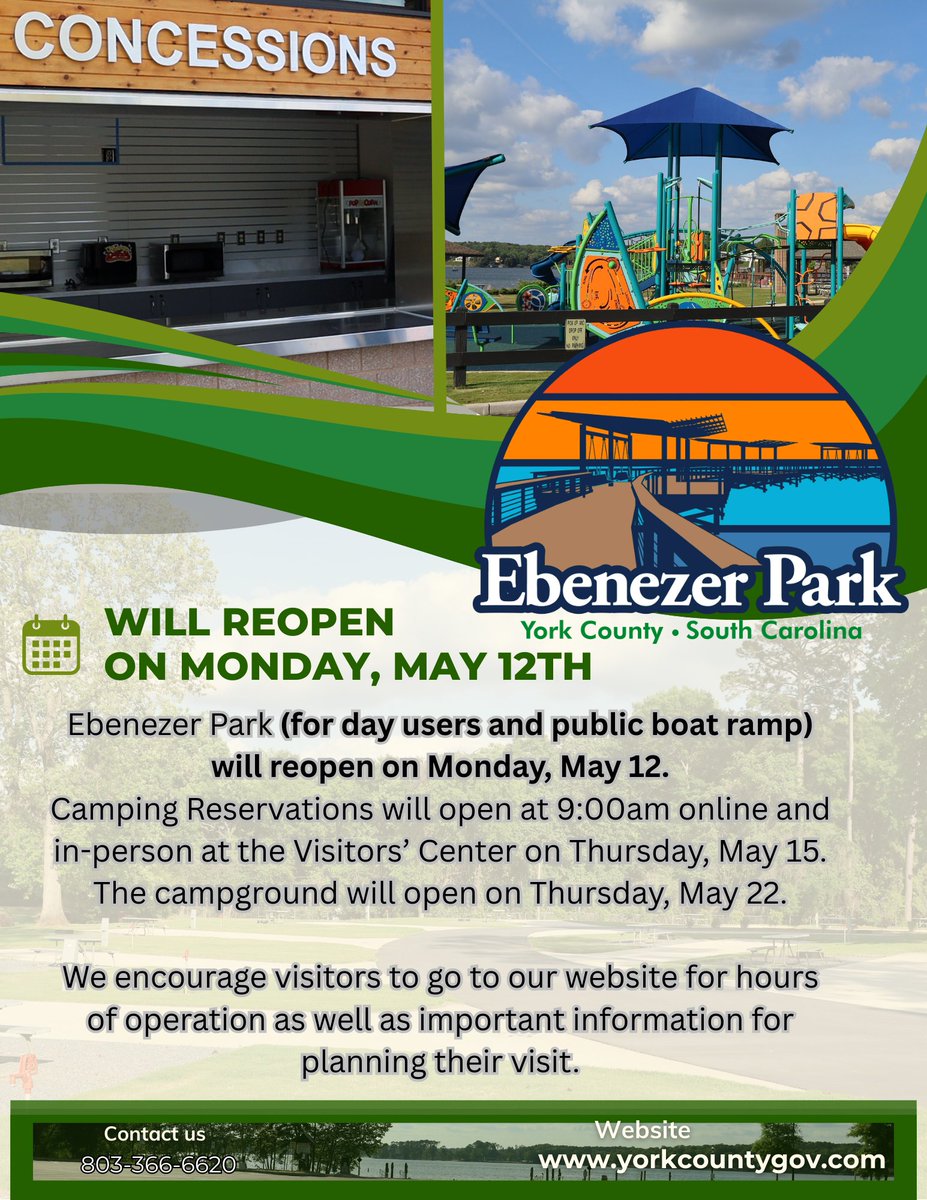 We know you’ve waited a long time…
We have too. The fantastic upgrades at Ebenezer Park were absolutely worth the wait, and we’re so excited to welcome you back! #YoCoNews #yorkcountysc #countyparks #rvcamping