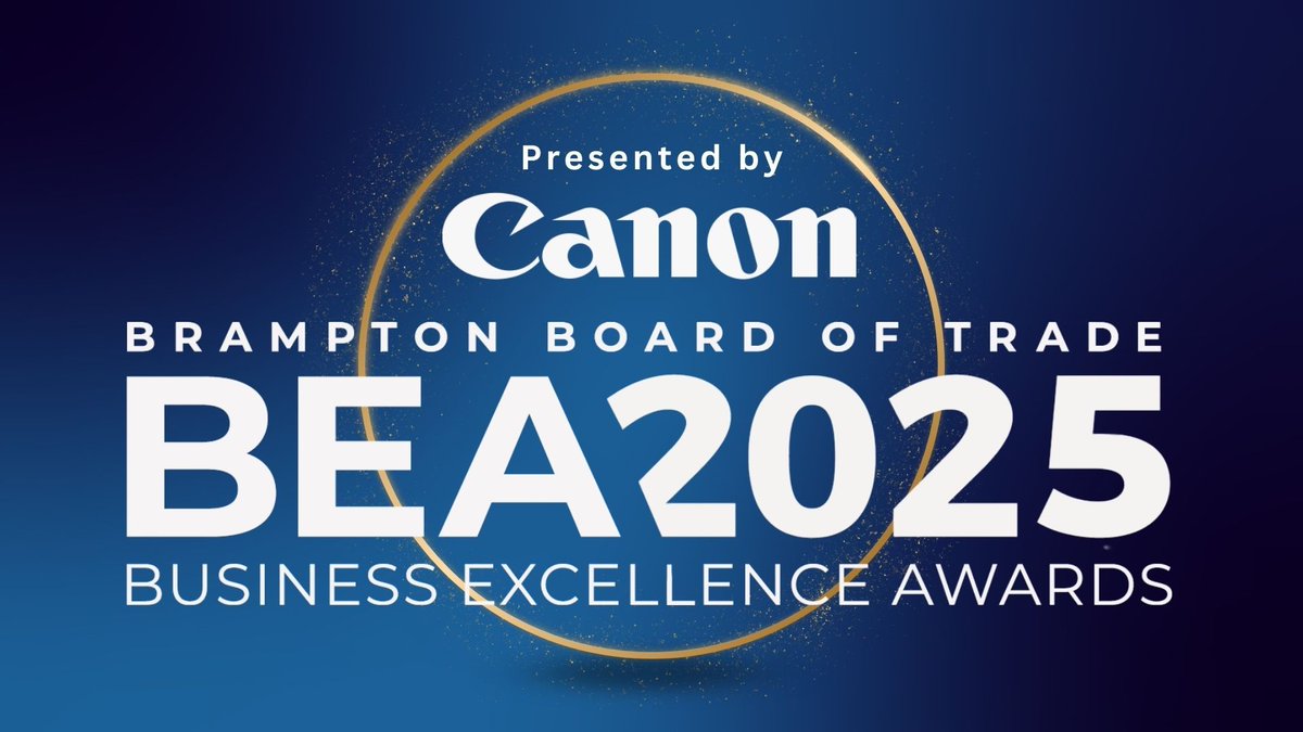 🌟 Big thanks to Canon Canada — our Presenting Sponsor for the 2025 Business Excellence Awards! 🌟

✨ Event Highlights:
🔹 Networking Cocktail Reception
🔹 4-Course Dinner &amp; Award Presentations
🔹 Awards After Party Celebration 

🔗 Register now: buff.ly/ate5k9C
