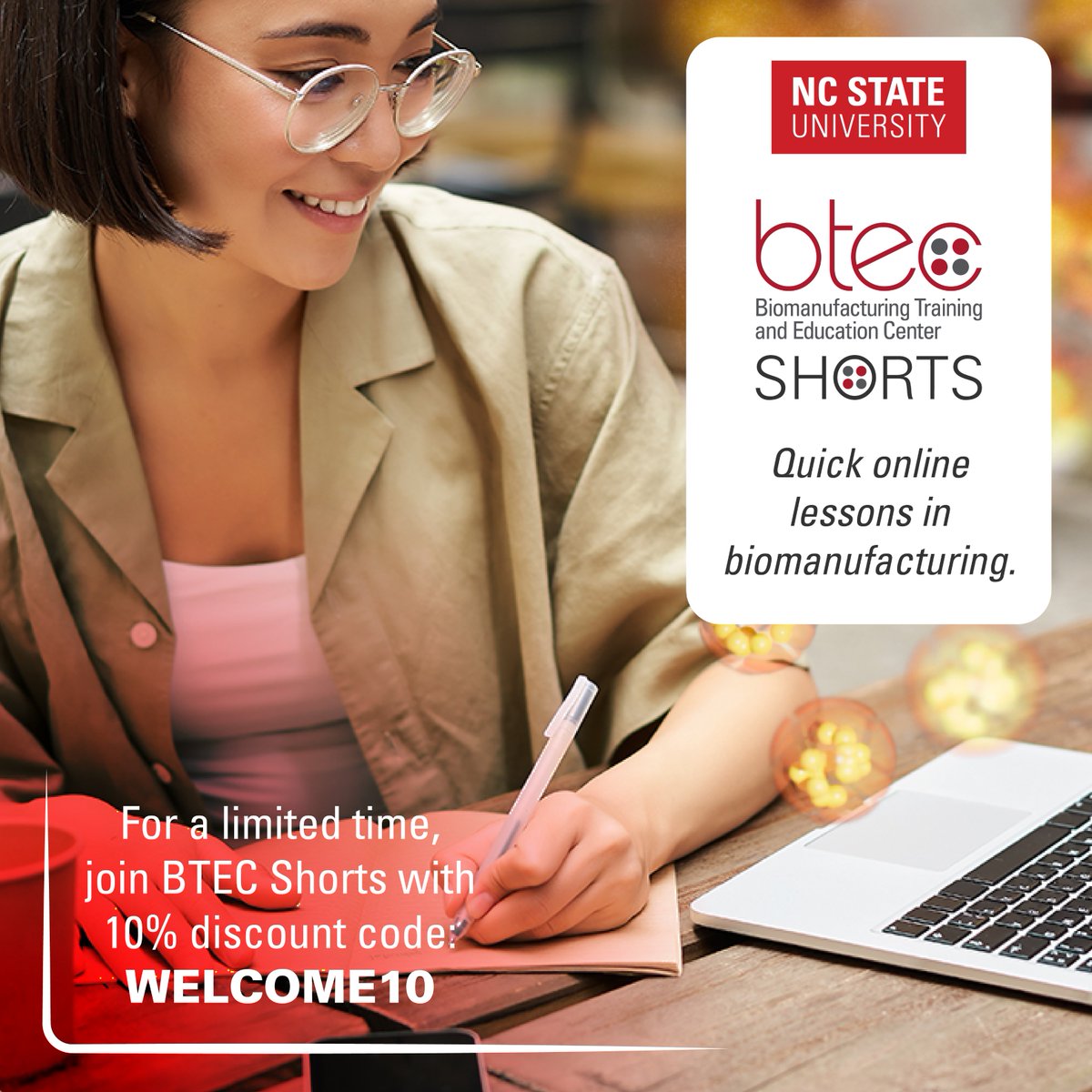 NC State BTEC (@ncstatebtec) on Twitter photo 💸LIMITED FREE ACCESS💸
Access Overview of Processes for Manufacturing Biopharmaceuticals now from BTEC Shorts for free - ncst.at/Am4z50VK2FC
To gain access to the full library of online lessons, go to ncst.at/nuzW50VK2FE and use promo code "WELCOME10" for 10% off. 💸LIMITED FREE ACCESS💸
Access Overview of Processes for Manufacturing Biopharmaceuticals now from BTEC Shorts for free - ncst.at/Am4z50VK2FC
To gain access to the full library of online lessons, go to ncst.at/nuzW50VK2FE and use promo code "WELCOME10" for 10% off.