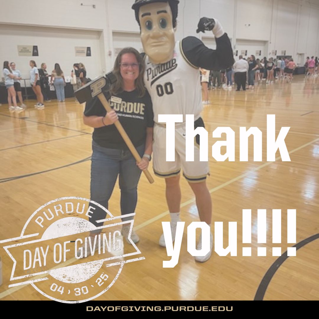 Purdue Psych Dept (@purdue_psychsci) on Twitter photo Thank you to those who have donated to the Psychological Sciences Department. We are so thankful!
#PurdueDayofGiving #purduepsych <a href="/Purdue_PsychSci/">Purdue Psych Dept</a> Thank you to those who have donated to the Psychological Sciences Department. We are so thankful!
#PurdueDayofGiving #purduepsych <a href="/Purdue_PsychSci/">Purdue Psych Dept</a>