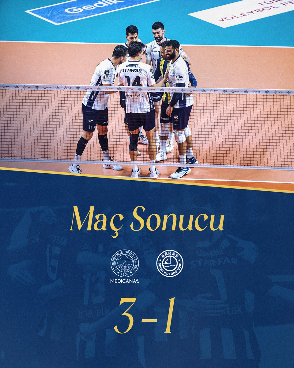 SMS Grup Efeler Ligi'ni üçüncü sırada tamamlıyoruz. 💛💙

1️⃣.Set 25-23
2️⃣.Set 14-25
3️⃣.Set 25-20
4️⃣.Set 25-20