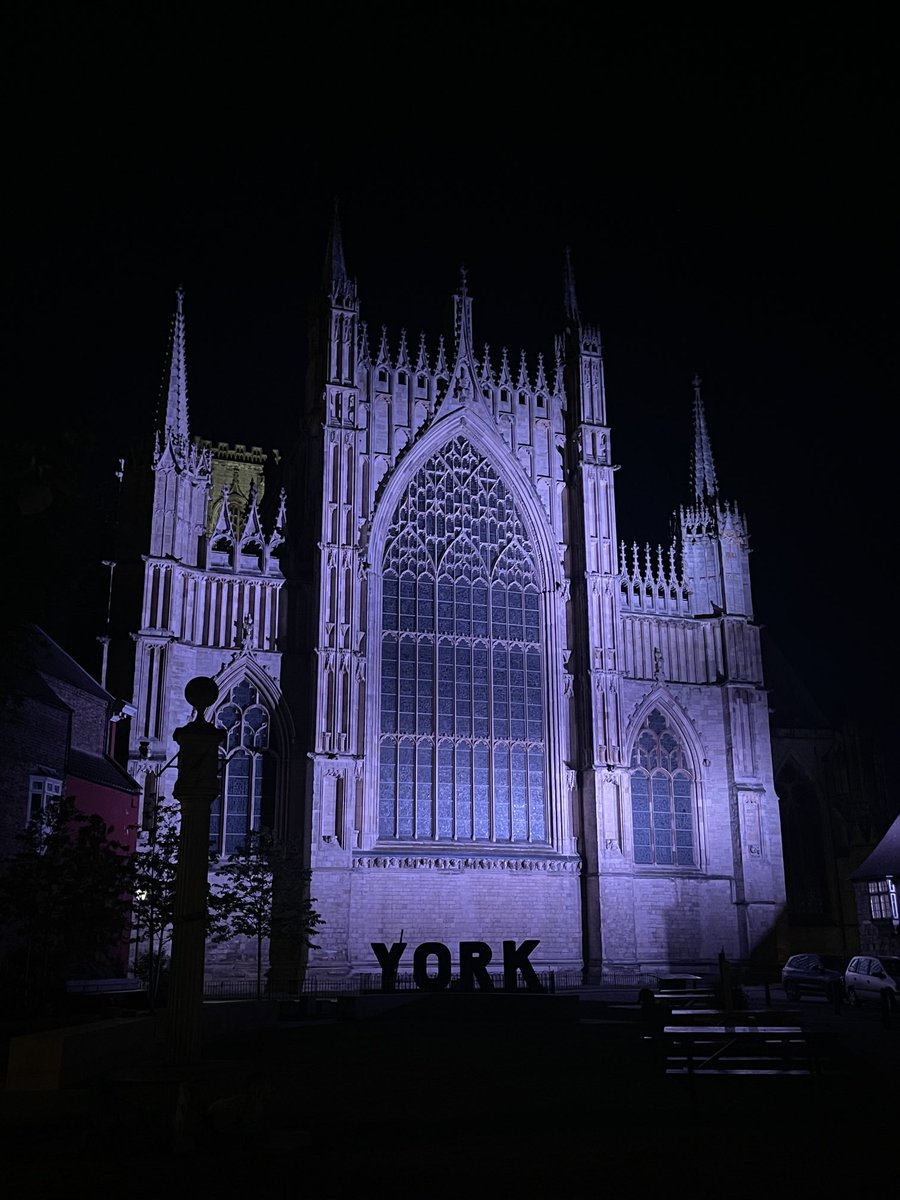 moonsiesharp's tweet photo. Subtitle on the Minster as I walked back home from choir on an unusually balmy Monday https://t.co/o404bkVeEJ