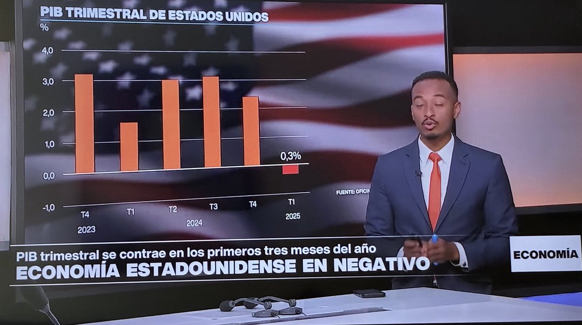 PalacioEmilio's tweet image. La economía USA se contrajo 0,3% en el primer trimestre. Presidente Noboa póngase pilas.