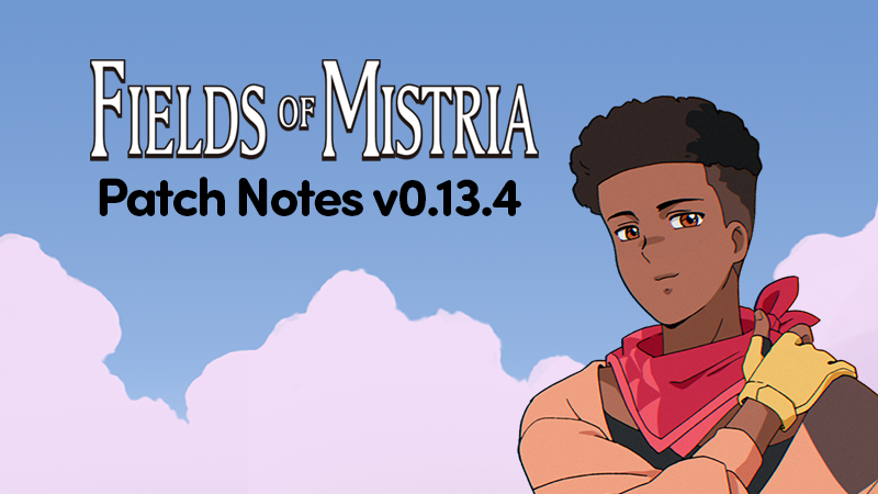 ⭐ Fields of Mistria’s v0.13.4 Patch is here!
This patch is primarily bug fixes. As always, thank you to everyone who reported bugs and provided feedback to us!
📝 Patch Note Link: fieldsofmistria.com/post/patch-not…
