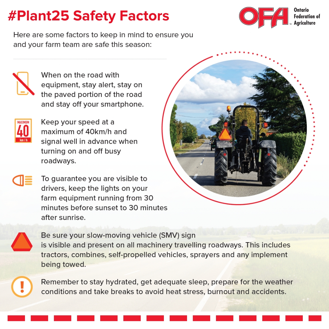 🚨Wishing our #ontag farmers a safe and successful #plant25. When leaving the farm laneway, remember to keep road safety at the top of your team's priority list. Together, we can ensure everyone gets home to their loved ones safely. More info👇
ofa.on.ca/roadsafety
#ontag