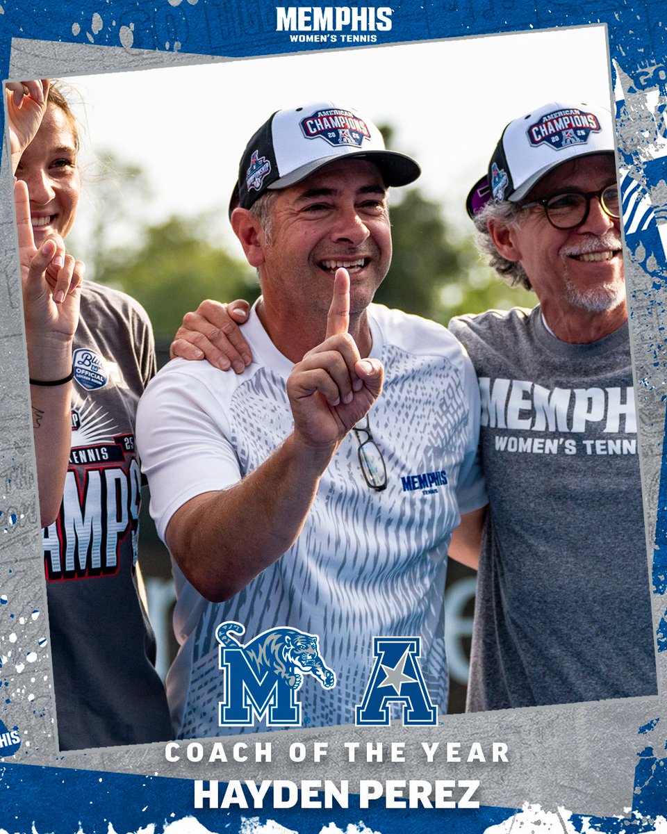 Memphis Tennis (@uofmtennis) on Twitter photo The best of the best π€
Hayden Perez is this year's <a href="/American_Conf/">The American</a> Coach of the Year!
#GoTigersGo The best of the best π€
Hayden Perez is this year's <a href="/American_Conf/">The American</a> Coach of the Year!
#GoTigersGo