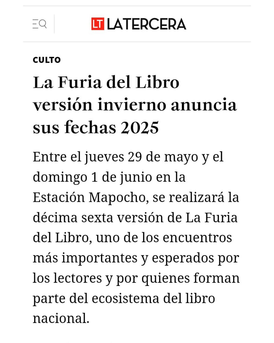 La semana pasada les compartimos las fechas y los principales detalles de la próxima Furia del Libro de invierno y los medios destacaron:

- 260 editoriales nacionales y extranjeras.
- Música en vivo.
- Entrada liberada.