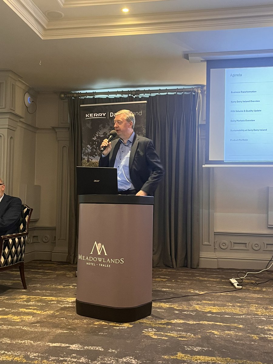 Colette O'Connor (@coletteconnor) on Twitter photo CEO of Kerry Dairy Ireland - Pat Murphy addressing tonight’s Agri event at .<a href="/MeadowlandsHot/">Meadowlands Hotel</a> CEO of Kerry Dairy Ireland - Pat Murphy addressing tonight’s Agri event at .<a href="/MeadowlandsHot/">Meadowlands Hotel</a>
