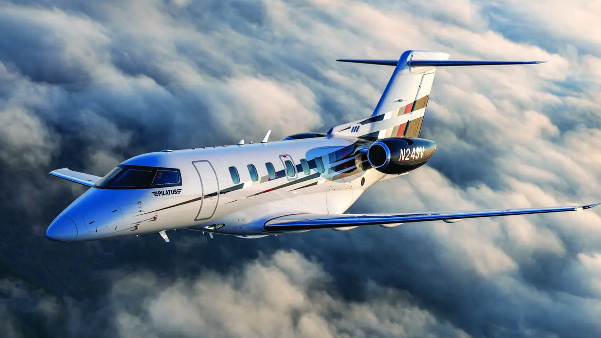 Pilatus PC-24: the only jet certified for grass, gravel, and sand runways. 3,610 km range and the soul of an explorer.