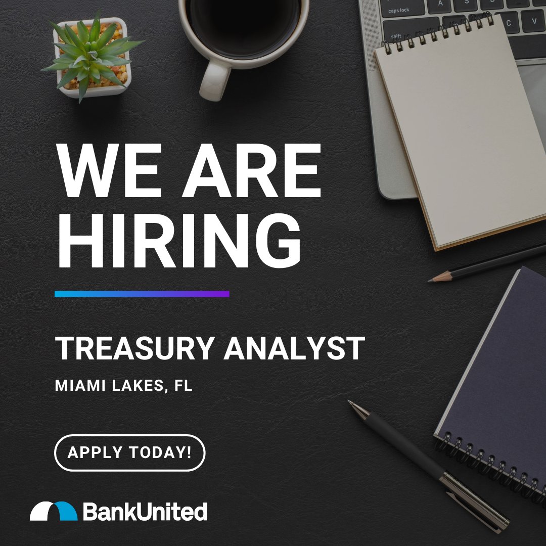 #WorkWithUsWednesday 📣 Are you ready to take your career to the next level? We are hiring! If you thrive in a fast-paced, collaborative environment, join our team! 😄 Check out this job here: bit.ly/42CZCxP #BankUnited  #WeAreHiring #CareerGoals #JoinOurTeam