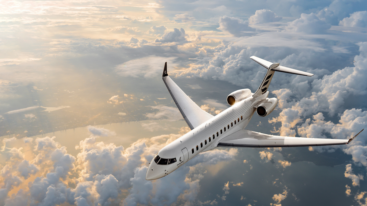 Bombardier Global 7500: the only jet combining Paris–Tokyo range (14,260 km) with a real onboard bedroom. Not a seat — a bedroom.