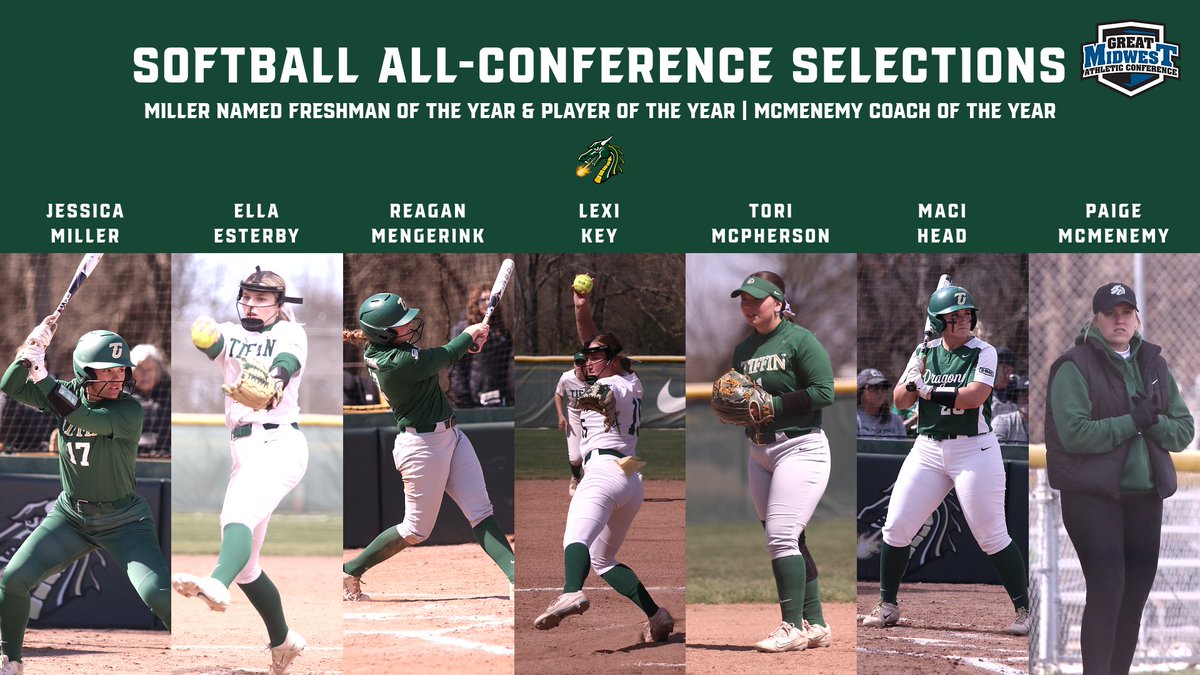 Softball lands multiple on the All-Conference team! Jessica Miller was named Freshman of the Year and Player of the Year while Head Coach Paige McMenemy was named Coach of the Year!

Read more about all of the honorees here: gotiffindragons.com/news/2025/4/30…

#GoGons