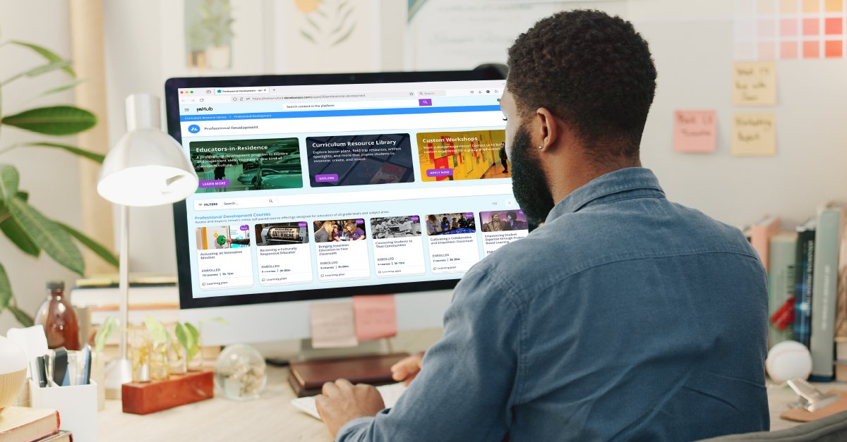 Did you know that we offer 8 online courses at no cost to Michigan educators? These self-paced learning plans are designed for educators of all grade levels &amp; subject areas. Plus, earn SCECHs for each learning plan you complete. Learn more &amp; get started: inhub.thehenryford.org/professional-d…