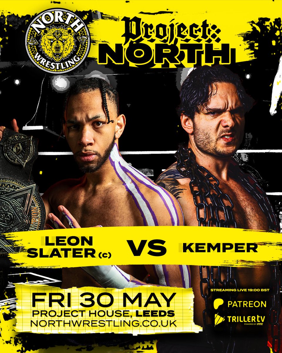 We've announced some huge matches this week for next 2 shows, let's even the scores and get another LEEDS match-up announced...

MAY 24 - Anarchy Brew Co, Newcastle
MAY 30 - Project House, Leeds

🎟️ northwrestling.co.uk/tickets