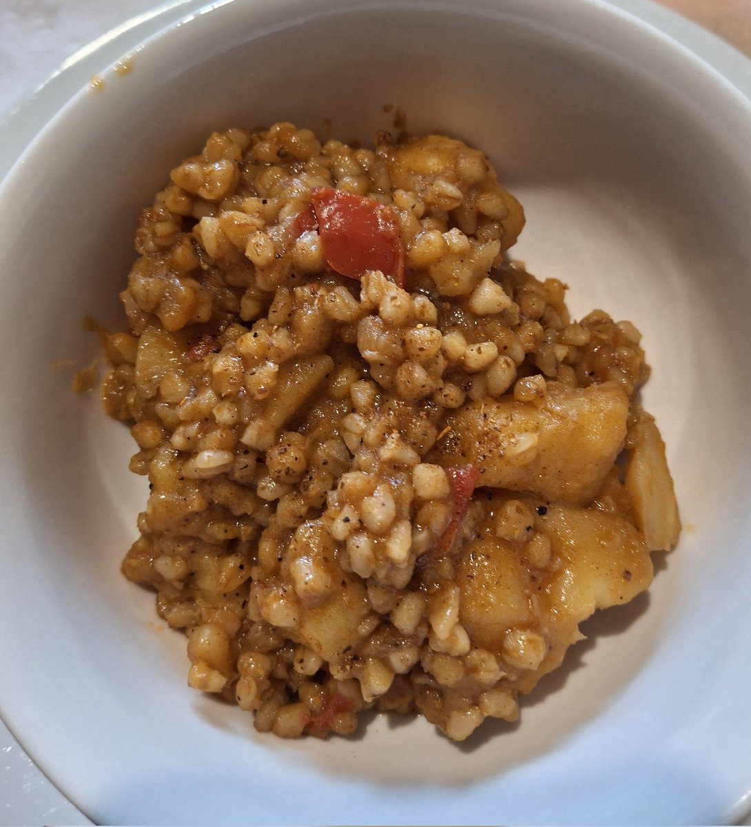 Papas con Mote (comida mapuche)