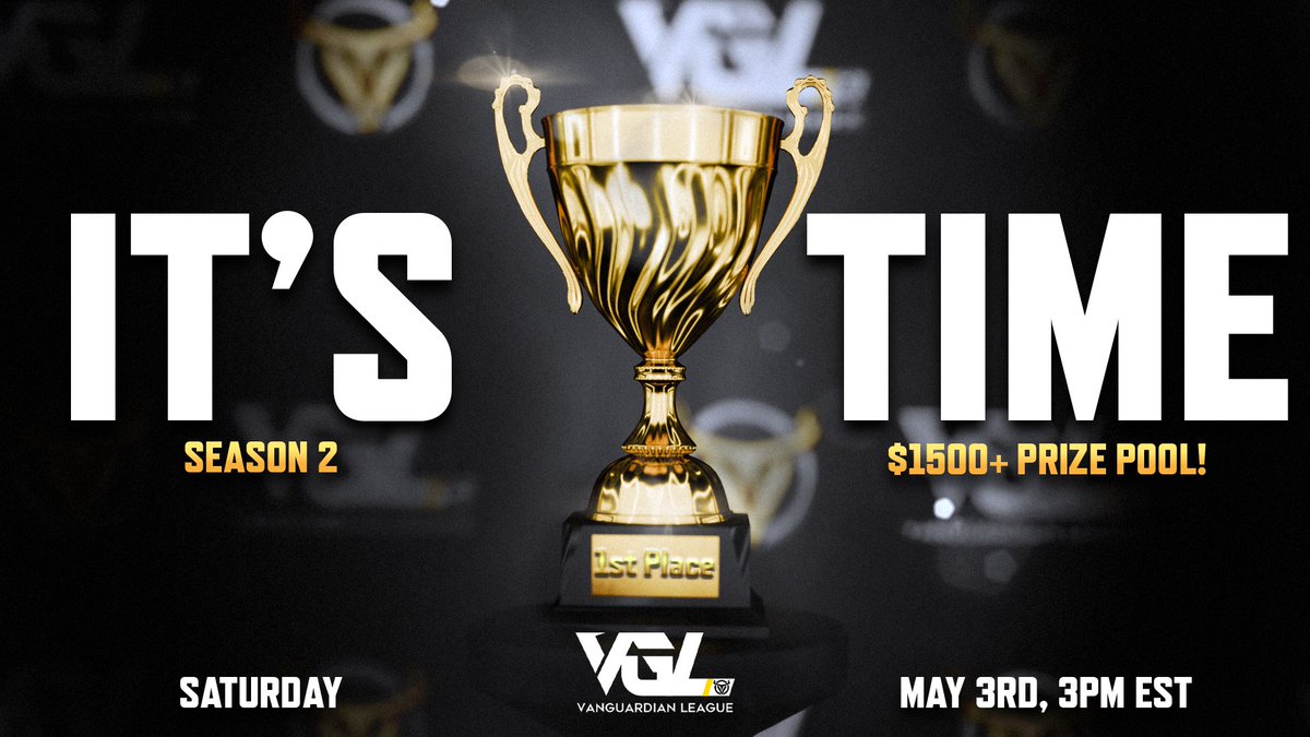 🚨 VGL SEASON 2 HAS ARRIVED! 🚨
The Vanguardian League is BACK — bigger stakes, better structure, and more competitive than ever 🔥

🎮 2 Divisions:
🏆 Premier ($100) | ⚔️ Contender ($60)

💰 $1500+ Prize Pool (split between both divisions)
📺 Top-tier production &amp; content

🗓️