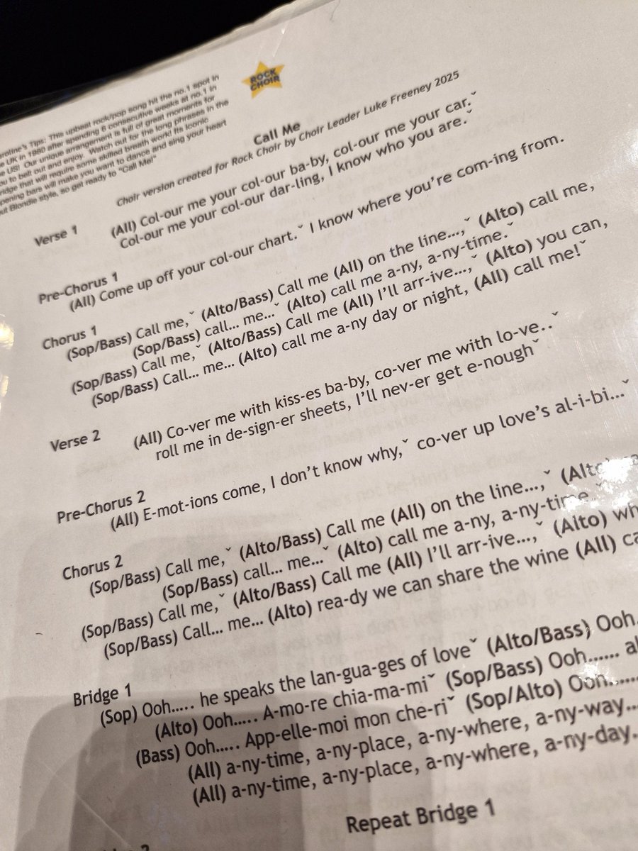 Rock Choir. New term new songs 🤘🎶🎤