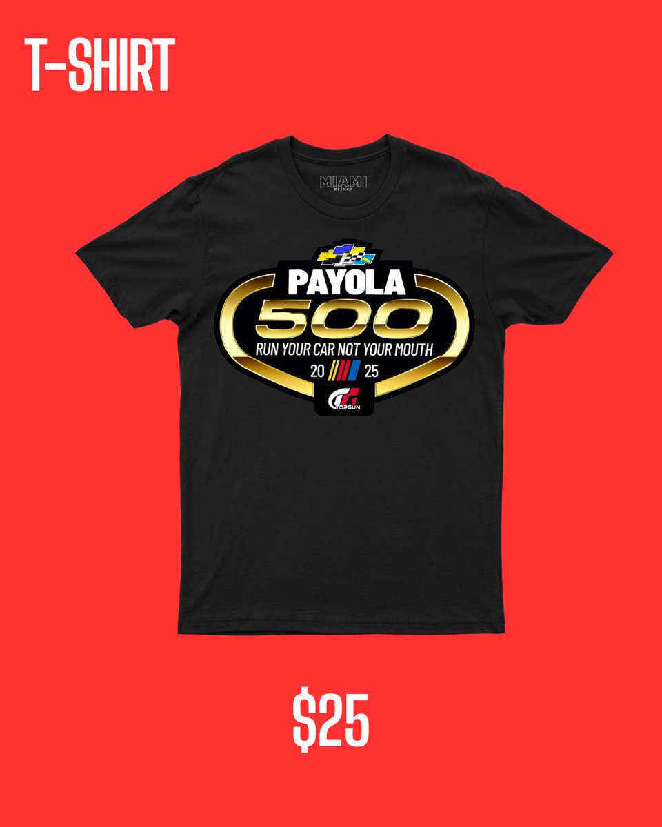 TopGunJags305's tweet image. 💰The Payola 500 collection is here &amp;amp; louder than the rumors!

😏Whether you're in the pit or just watching the chaos — wear it proud.

⏰Pre-order ends 5/7
📦Ships starting 5/14

🚨Limited run.

🏎️Let the drama drive💨

🔗 topgunproshop.com/products/pre-o…

#RunYourCarNotYourMouth
