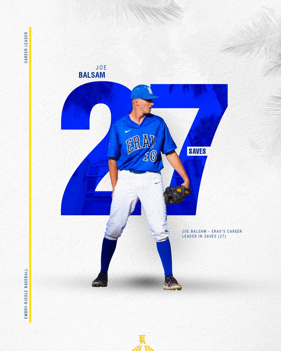 ICYMI....Joe Balsam is now <a href="/ERAUBaseball/">Embry-Riddle Baseball</a>'s all-time leader in saves!